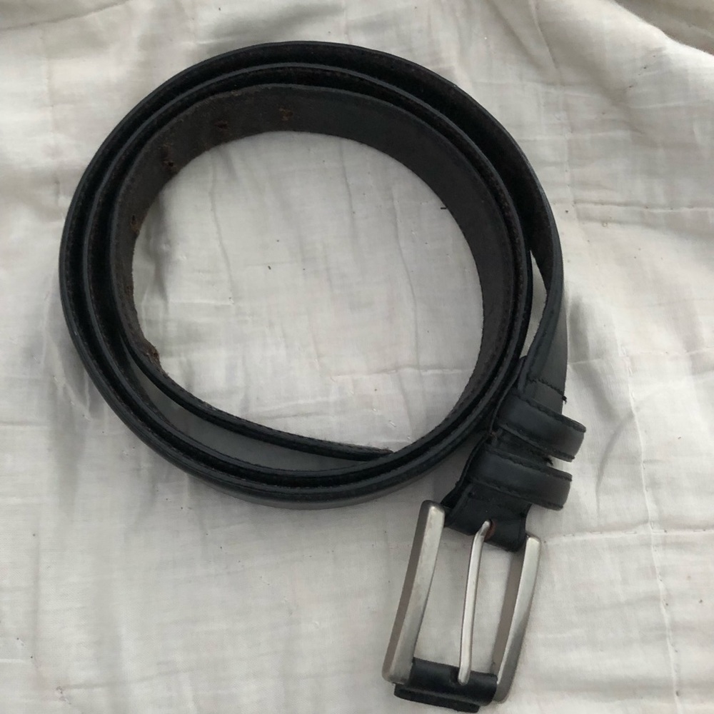 Genuine leather black belt sz XXL